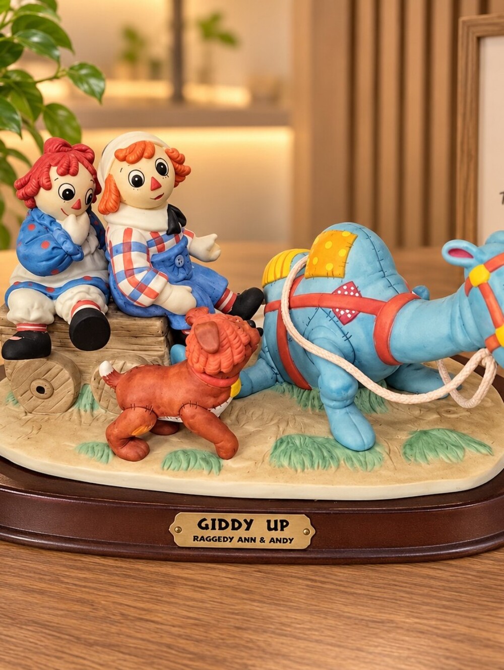 Raggedy Ann & Andy Giddy Up Flambro Limited Edition #1433/3500 Figurine